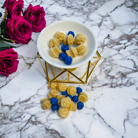 Blueberry Muffins Wax Melts mit fruchtig-süßem Blaubeerduft, perfekt für eine gemütliche Atmosphäre.