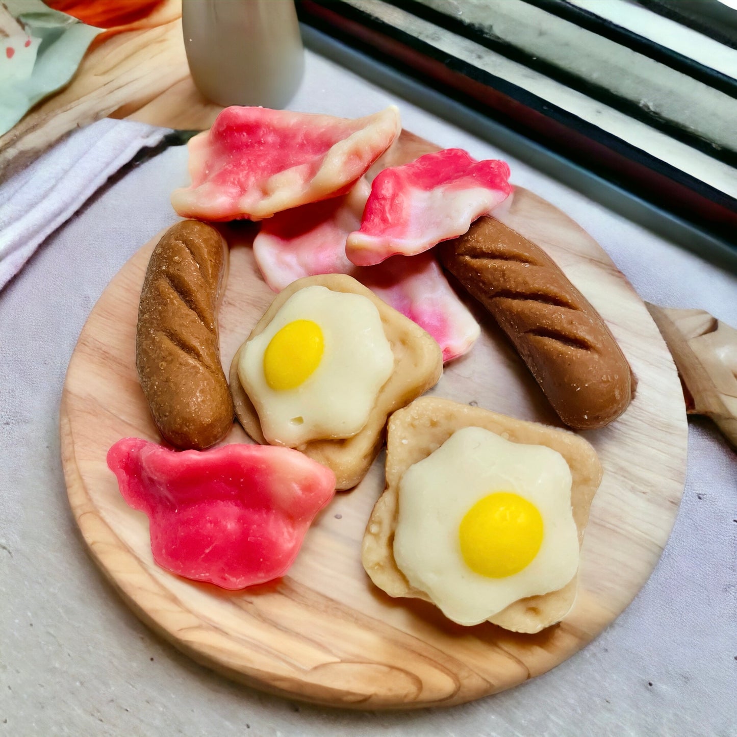 Breakfast Bacon Wax Melts, mit Speckduft, dekoratives Frühstücks-Design für dein Zuhause.