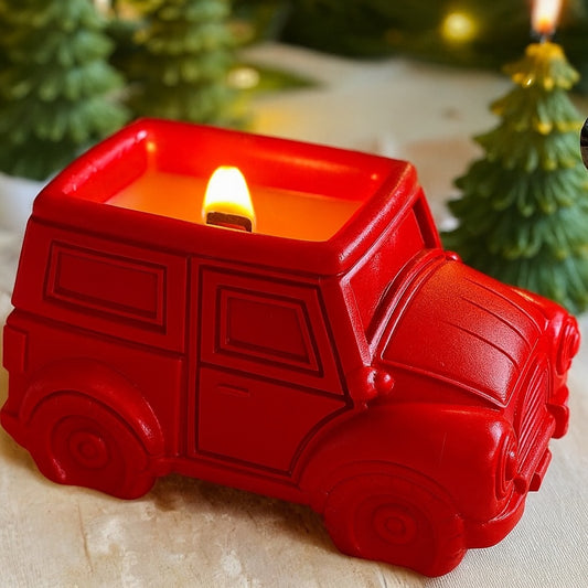 Driving Home for Christmas – Red Car Candle- Vorbestellung