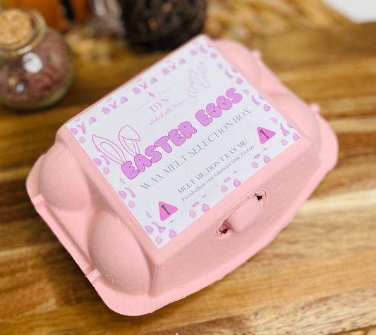 Easter Egg Wax Melt Selection mit 6 farbigen Wachseiern und frühlingshaften Duft